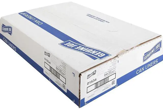 Alt view image 7 of 12 - Genuine Joe Heavy-Duty Trash Bags 1.5 Mil 40-45 Gallon 50/CT Black 01534
