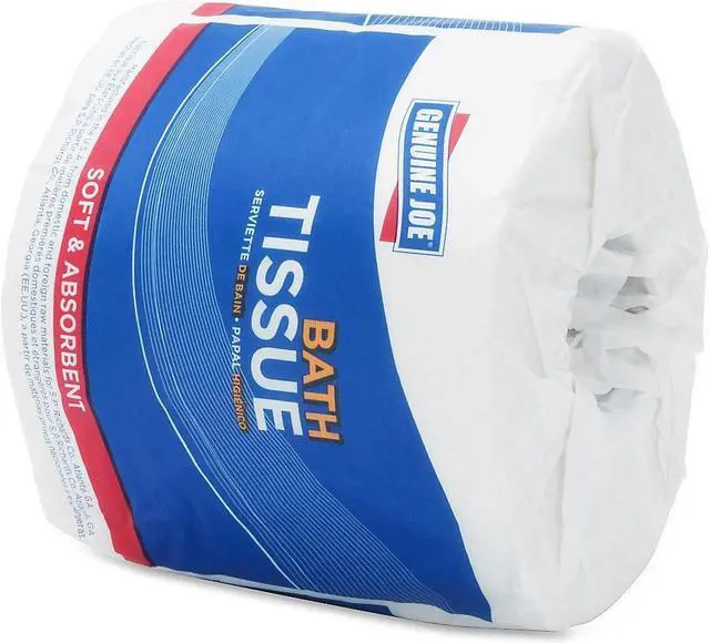 Alt view image 5 of 15 - Genuine Joe Bath Tissue Rolls 2-Ply 550 Sht 4"x3.15" 80/CT WE 2508080