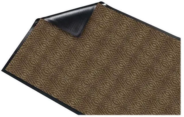 Alt view image 5 of 14 - Genuine Joe Dual Rib Indoor Mat f/Hard Surface 3'x5' Chocolate 02400