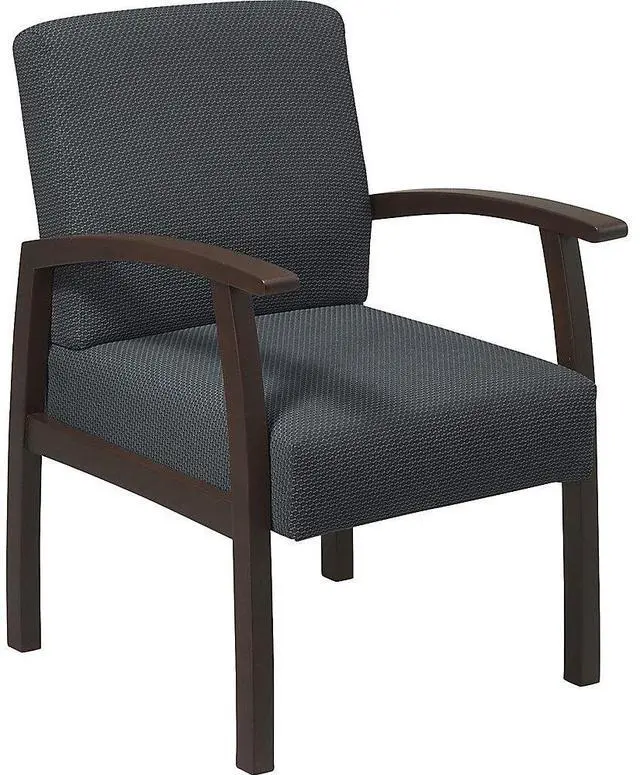 Alt view image 5 of 16 - Lorell Guest Chairs 24"x25"x35-1/2" Charcoal/Espresso frame 68555
