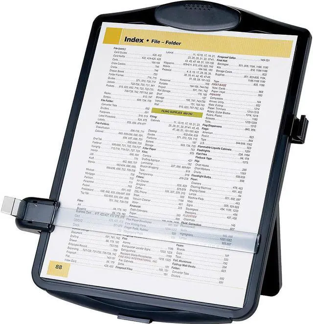 Alt view image 7 of 8 - Easel Document Holders, Adjustable, 10"x2"x14", Black