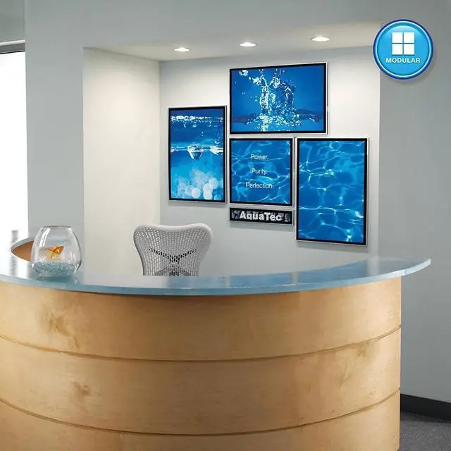 Alt view image 11 of 20 - Quartet Matrix Magnetic Boards Painted Steel 48 x 31 White Aluminum Frame M4831