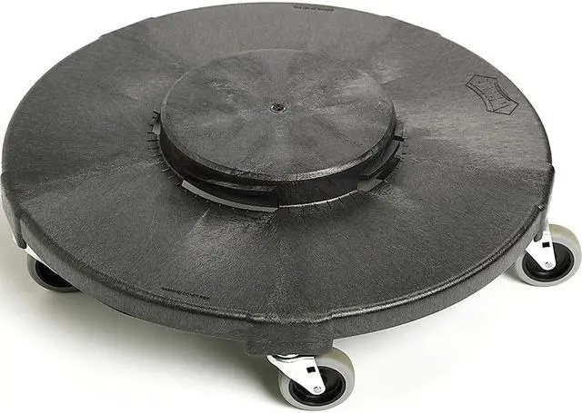 Alt view image 4 of 10 - Genuine Joe Dolly Gallon Round f/32/44/55 Gal. Black 11586