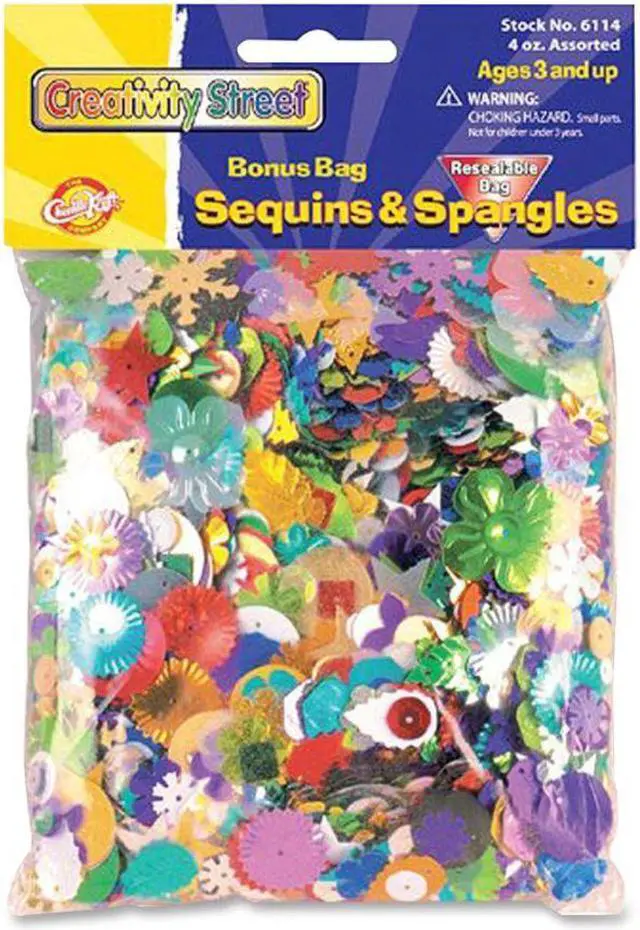 Alt view image 6 of 9 - Creativity Street Sequins and Spangles, Assorted Metallic Colors, 4 Oz/Pack 6114