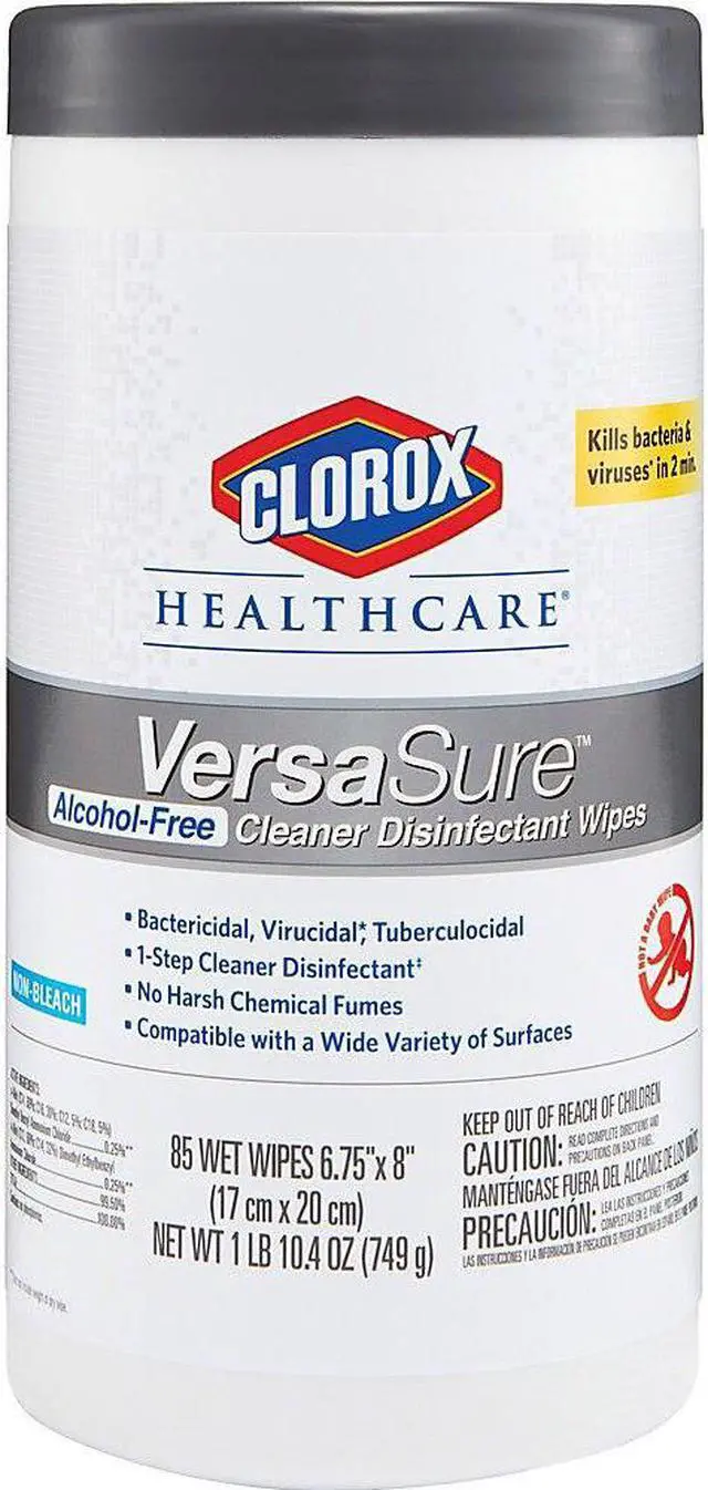 Alt view image 7 of 8 - Disinfecting Wipes No Bleach 6-3/4"x8" 85/Canister White