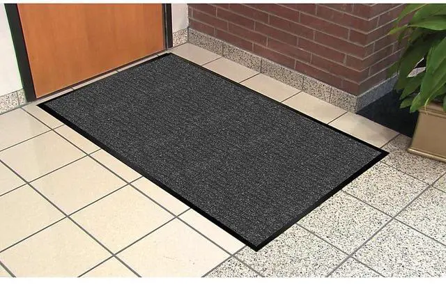 Alt view image 7 of 18 - Genuine Joe Indoor Mat Vinyl Backing 4'x6' Charcoal 55461