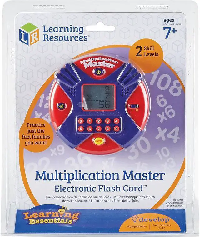 Alt view image 11 of 20 - Learning Resources Multiplication Master Electronic Flash Card Game