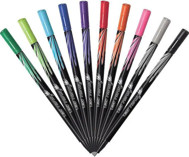 Alt view image 8 of 20 - Bic Pen,Fineliner,10pk,Ast FPINFAP10AST