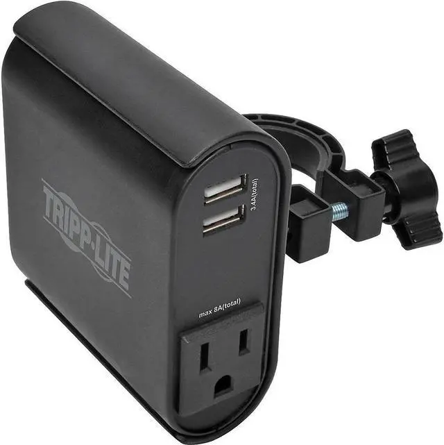 Alt view image 16 of 20 - Tripp Lite DMACUSB Ac/Usb Charging Clip For Display Mounts - Power Adapter - Ac / Usb - 3.4 A - 4 Output Connectors (2 X Usb, 2 X Nema 5-15) - Black