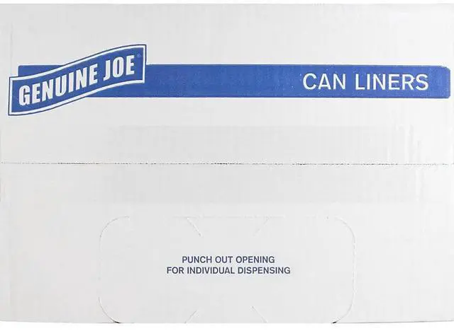 Alt view image 7 of 11 - Genuine Joe Heavy-Duty Trash Bags 1.5 Mil 55-60 Gallon 50/CT Black 01535