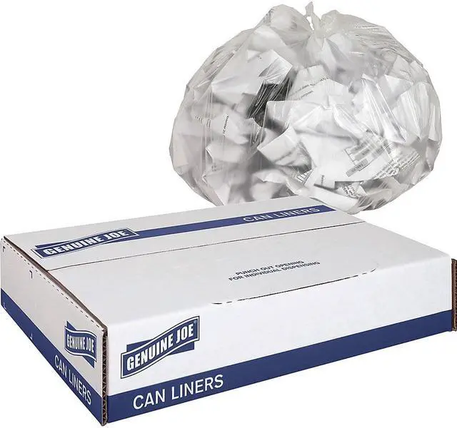 Alt view image 2 of 5 - Genuine Joe High Density Can Liners 7-10 Gal 24"x24" 1000/CT CL 01755