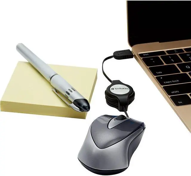 Alt view image 3 of 15 - Verbatim USB-C Mini Optical Travel Mouse Black 99235