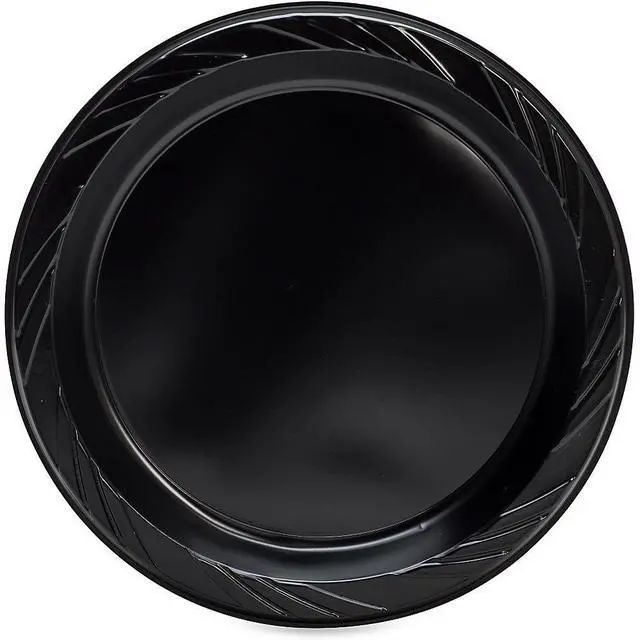 Alt view image 8 of 17 - Plastic Plates Round 9" Plate 125/PK Black