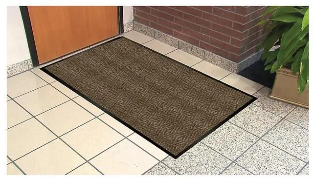 Alt view image 4 of 14 - Genuine Joe Dual Rib Indoor Mat f/Hard Surface 3'x5' Chocolate 02400