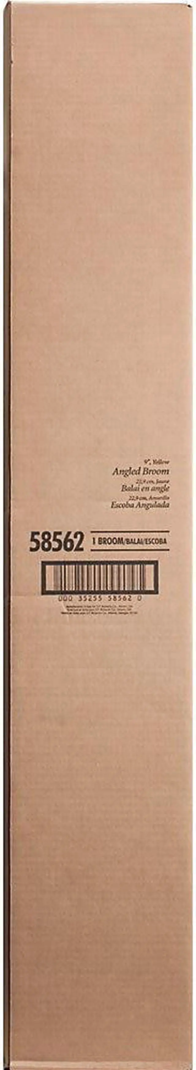 Alt view image 4 of 11 - Genuine Joe Angle Broom High Performance Bristles 9" W Yellow 58562