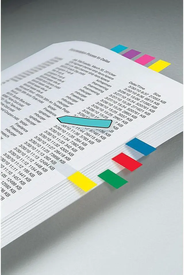 Alt view image 11 of 17 - Post-it Page Flags in Portable Dispenser 5 Standard Colors 20 Flags/Color 6835CF