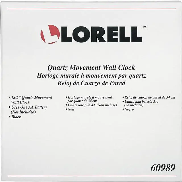 Alt view image 7 of 12 - Lorell 60989 Wall Clock Analog - Quartz