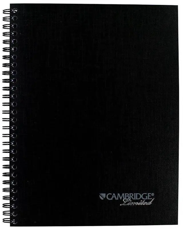 Alt view image 5 of 16 - Cambridge Action Planner Side Bound Business Notebook 7 1/2 x 9 1/2 Black 80 Sheets 06122