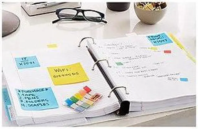 Alt view image 14 of 17 - Post-it Page Flags in Portable Dispenser 5 Standard Colors 20 Flags/Color 6835CF