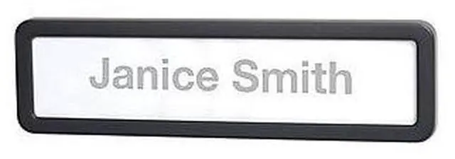 Alt view image 5 of 10 - Lorell Plastic Cubicle Nameplate Plastic Black 80669