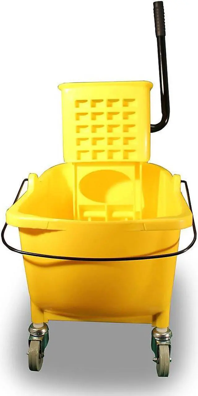 Main image of Genuine Joe Bucket/Wringer Combo Sidepress 16"x14"x21" Yellow 02347
