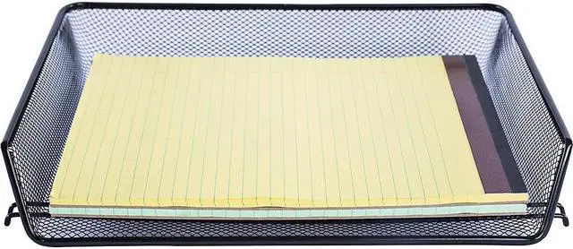 Alt view image 3 of 6 - Lorell Letter Tray Side Load 14-1/4"x10-3/4"x3" Black Mesh 84154