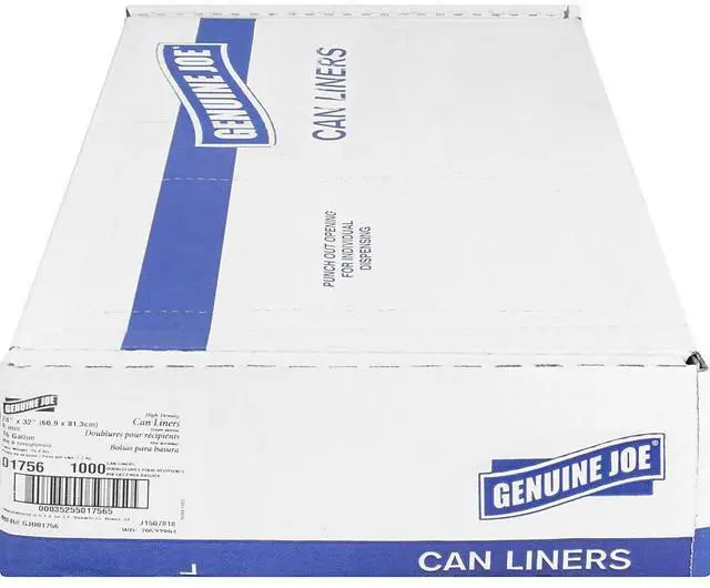 Alt view image 11 of 18 - Genuine Joe High Density Can Liners 16 Gal 24"X33" 1000/CT CL 01756