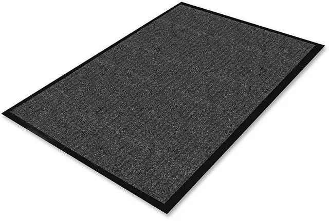 Alt view image 3 of 18 - Genuine Joe Indoor Mat Vinyl Backing 4'x6' Charcoal 55461