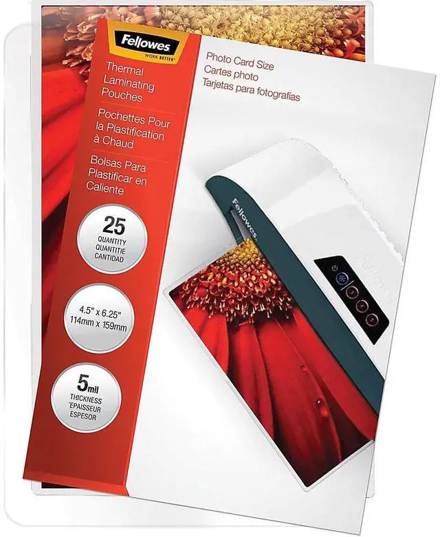 Alt view image 6 of 19 - Fellowes Laminating Pouches 5mil 4 1/2 x 6 1/4 25/Pack 52010