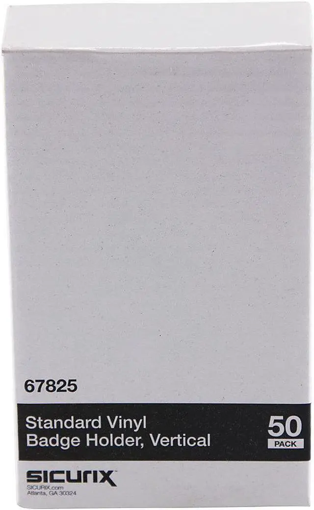 Alt view image 8 of 11 - Baumgartens Vinyl Punched ID Badge Holders - Vertical - 3.5" x 2.5" - Vinyl - 50 / Pack - Clear