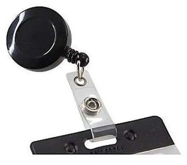 Alt view image 7 of 15 - Baumgartens Card Reel with Belt Clip/Strap Extends 30" 25/PK Black 68424