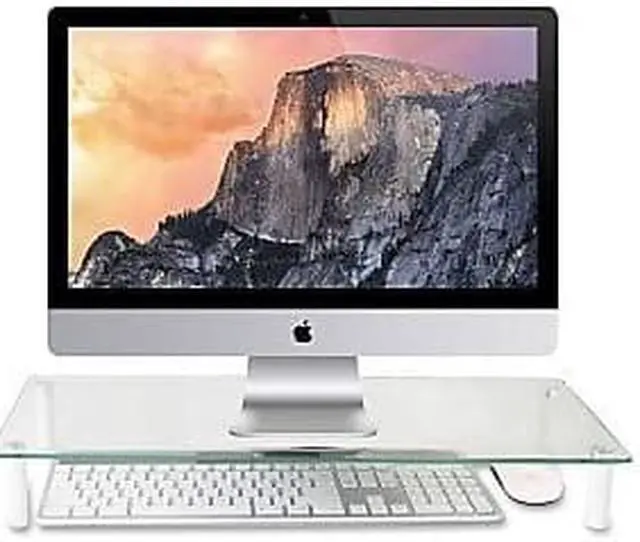 Alt view image 5 of 14 - Kantek Glass Monitor Riser White MS370