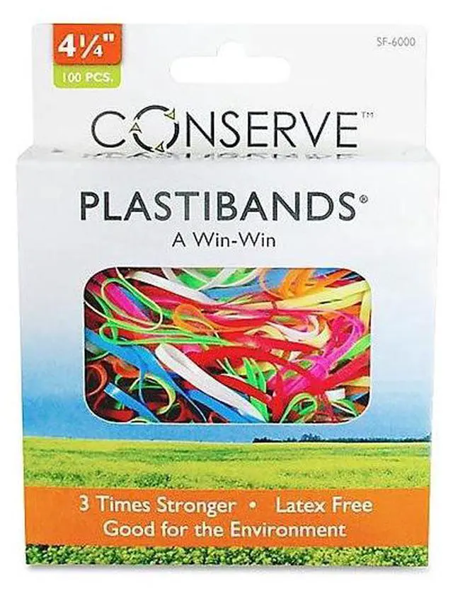 Alt view image 13 of 20 - Baumgartens PlastiBands, Size 4-1/4", 100/BX, Assorted Colors SF6000