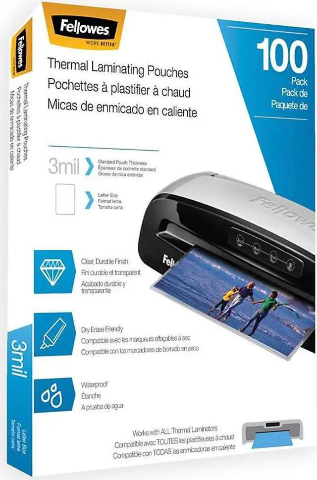 Alt view image 10 of 20 - Fellowes Laminating Pouches Letter Size Hot Pouch 9 x 11.5 3 mil 100 pack 5743301