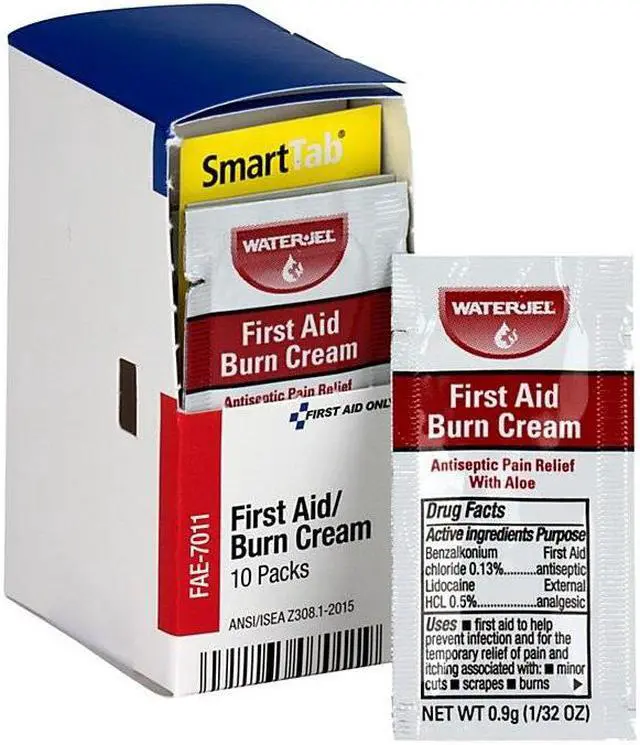 Alt view image 15 of 19 - First Aid Only Inc First Aid Burn Cream 10/PK White FAE7011