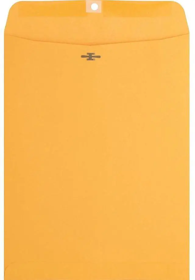 Alt view image 6 of 18 - Business Source Clasp Envelopes 28 lb. 9-1/2"x12-1/2" 100/BX Brown Kraft 36664