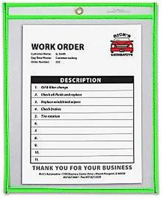 Alt view image 13 of 15 - C-line Neon Colored Stitched Shop Ticket Holder 15 EA/BX