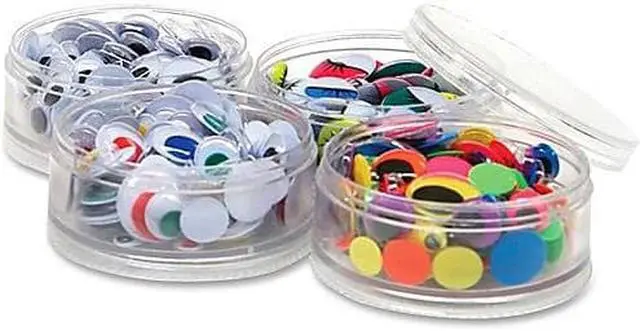 Alt view image 3 of 5 - ChenilleKraft Stacking Jar Wiggle Eyes - 400 Piece(s) - 0.28", 0.39", 0.47", 0.59", 0.79" - Assorted