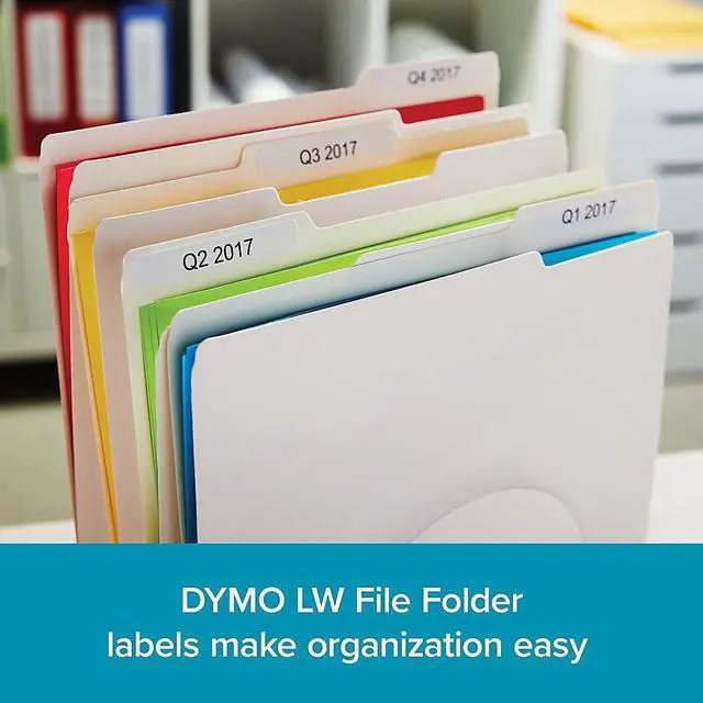 Main image of DYMO 2050812 LW 1-Up File Folder Labels Self-Adhesive White 6 Rolls of 130