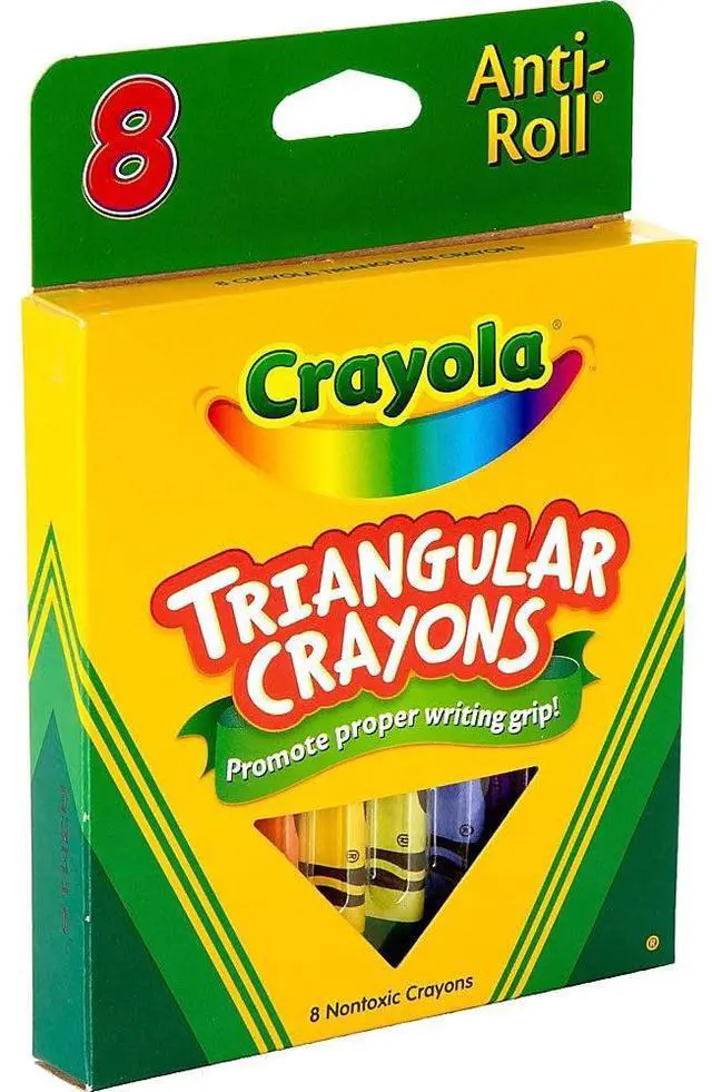 Alt view image 10 of 15 - Crayola Triangular Crayons 8 Colors/Box 524008