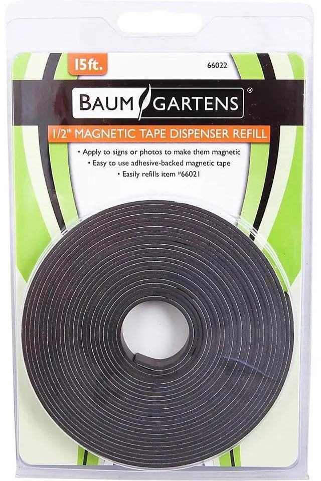 Alt view image 6 of 8 - Baumgartens Magnetic Tape Refill, f/ Self-cut Dispenser, 1/2"x15', Black 66022