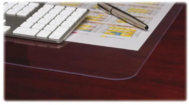 Alt view image 7 of 11 - Lorell Desk Pad Rectangular Non-glare 24"x19" Clear 39652