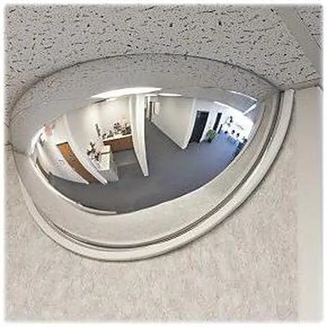 Alt view image 8 of 14 - See All Half-Dome Convex Security Mirror 18" dia. PV18180