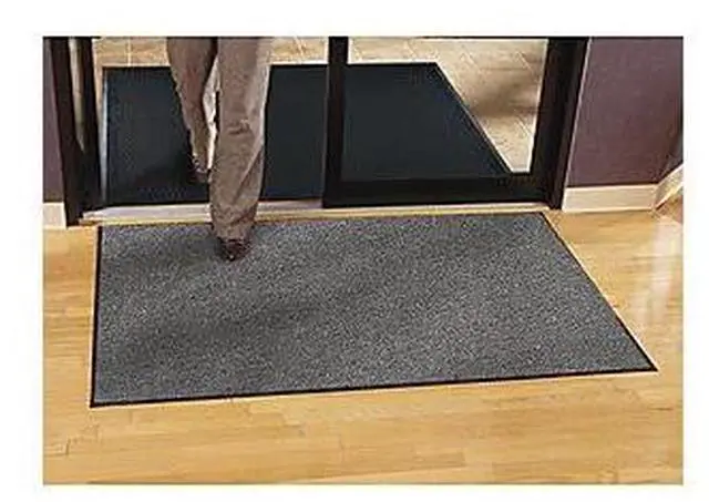 Alt view image 3 of 15 - Genuine Joe Indoor Mat Moisture Absorbent Vinyl Back 3'x5' Charcoal 56352