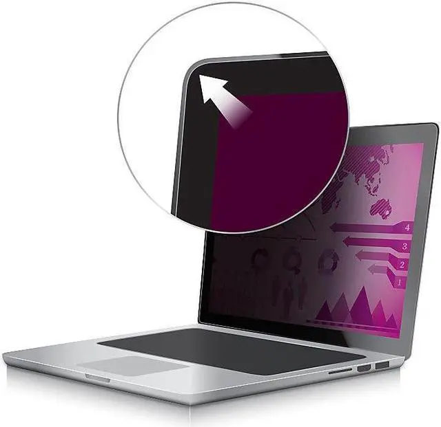 Alt view image 5 of 20 - 3M HC156W9B High Clarity Filter For 15.6 Inch Widescreen Laptop - Notebook Privacy Filter - 15.6 Inch Wide - Black