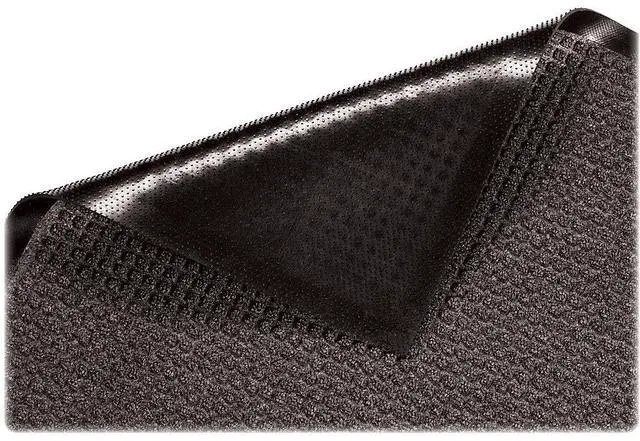 Alt view image 5 of 18 - Genuine Joe Indoor/Outdoor Mat Rubber Cleated Backing 3'x5' Charcoal 59473