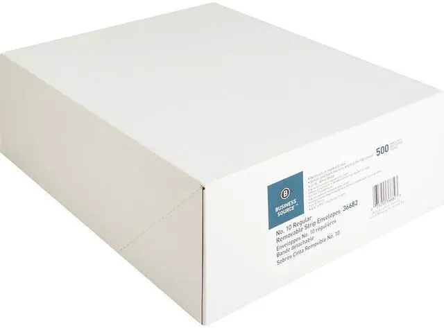 Alt view image 2 of 9 - Business Source Peel/Seal Envelopes Regular Tint 4-1/8"x9-1/2" 500/BX WE 36682