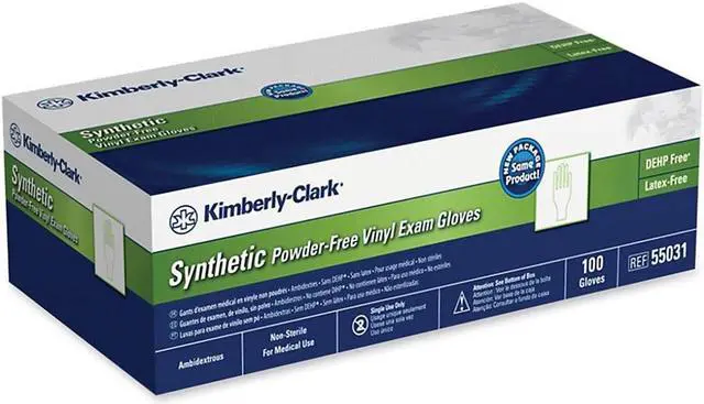 Alt view image 3 of 5 - Kimberly-Clark KIM55034 Powder-Free Exam Gloves- Non-Latex- X-Large- Clear