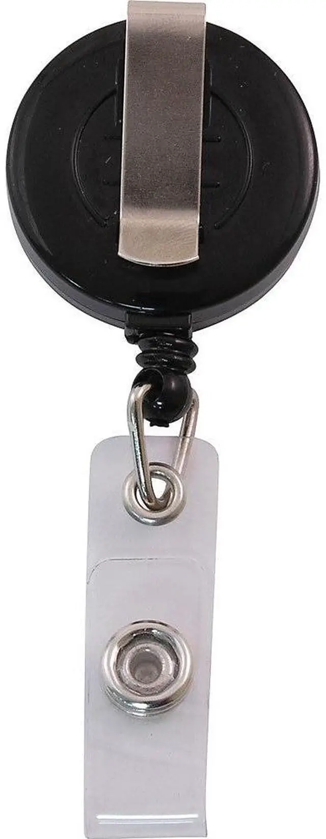 Alt view image 2 of 9 - Advantus Snap Clip Retractable ID Reels, Black, Pack Of 25