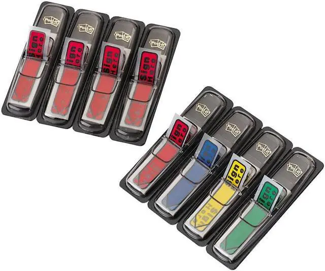 Alt view image 4 of 13 - Post-it Arrow Message 1/2" Page Flags in Dispenser "Sign Here" Red 80/Pack